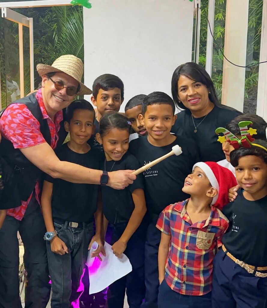Con los niños de El Sistema